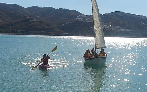 Aquatic sports Lake Viñuela